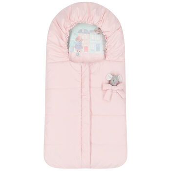 Baby Girls Pink Mouse Padded Nest